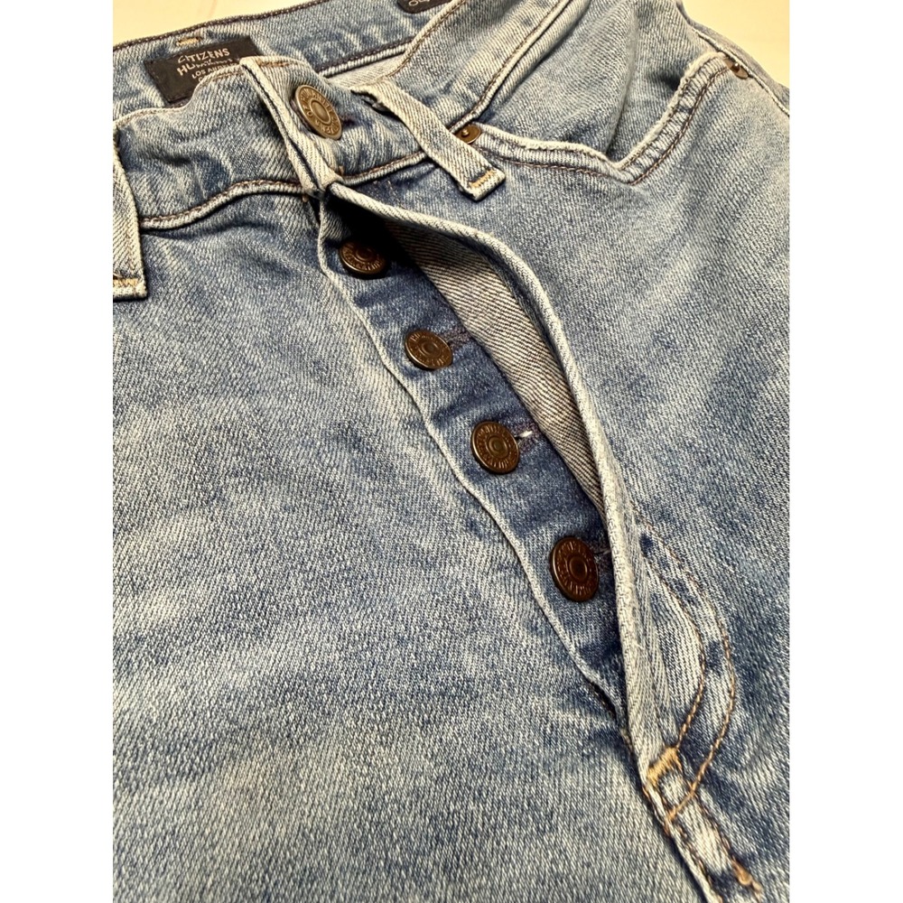 Citizens of Humanity Olivia High Rise Slim Ankle Jeans Button Fly 24 Distressed - Picture 5 of 13